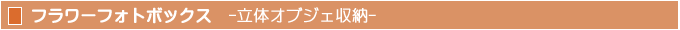 フラワーボックス 立体オブジェ収納用